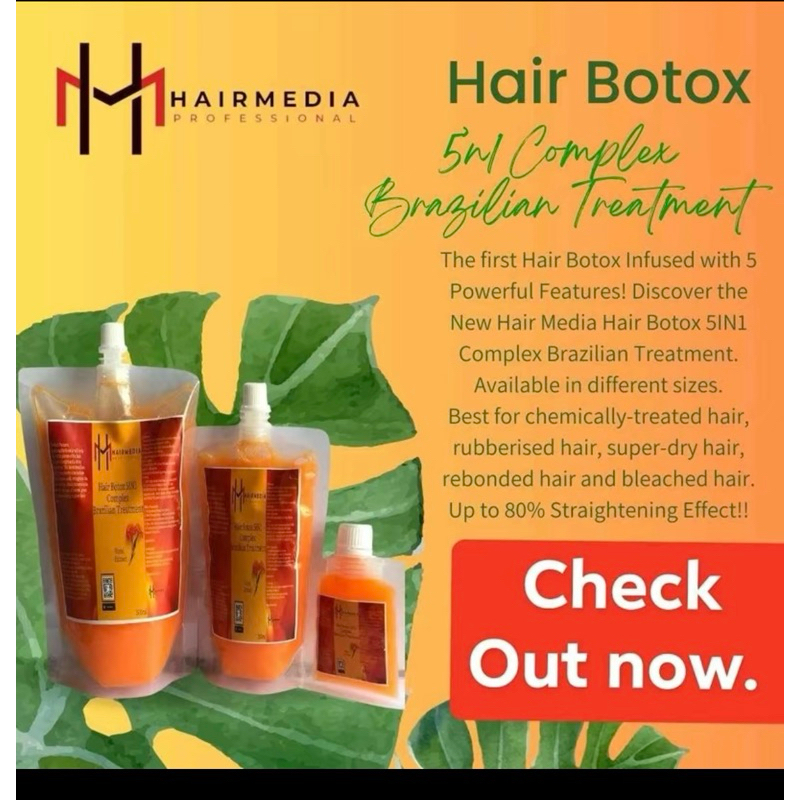 HAIR MEDIA PROFESSIONAL HAIR BOTOX 5in1 COMPLEX 30ml | Shopee Philippines