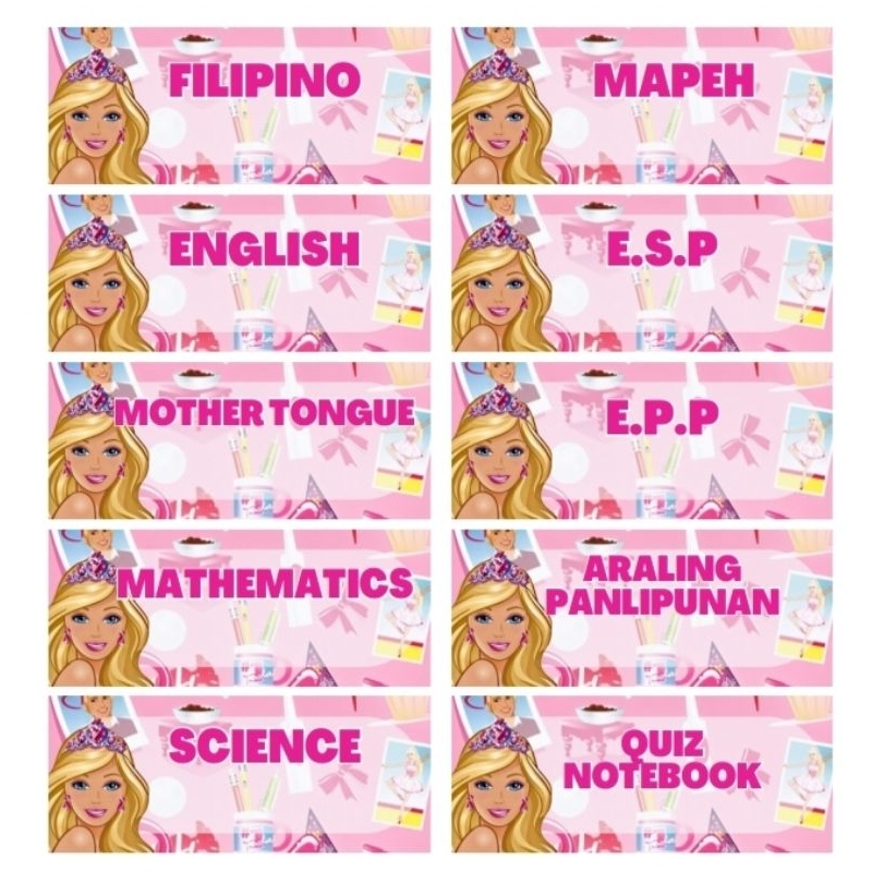 Shop subject sticker with name personalized for Sale on Shopee Philippines
