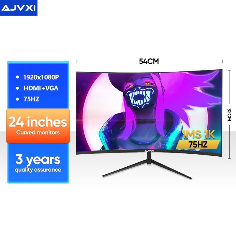 【3 Years Warranty】AJVXI 34 inch curved gaming monitor 1ms&180Hz ...