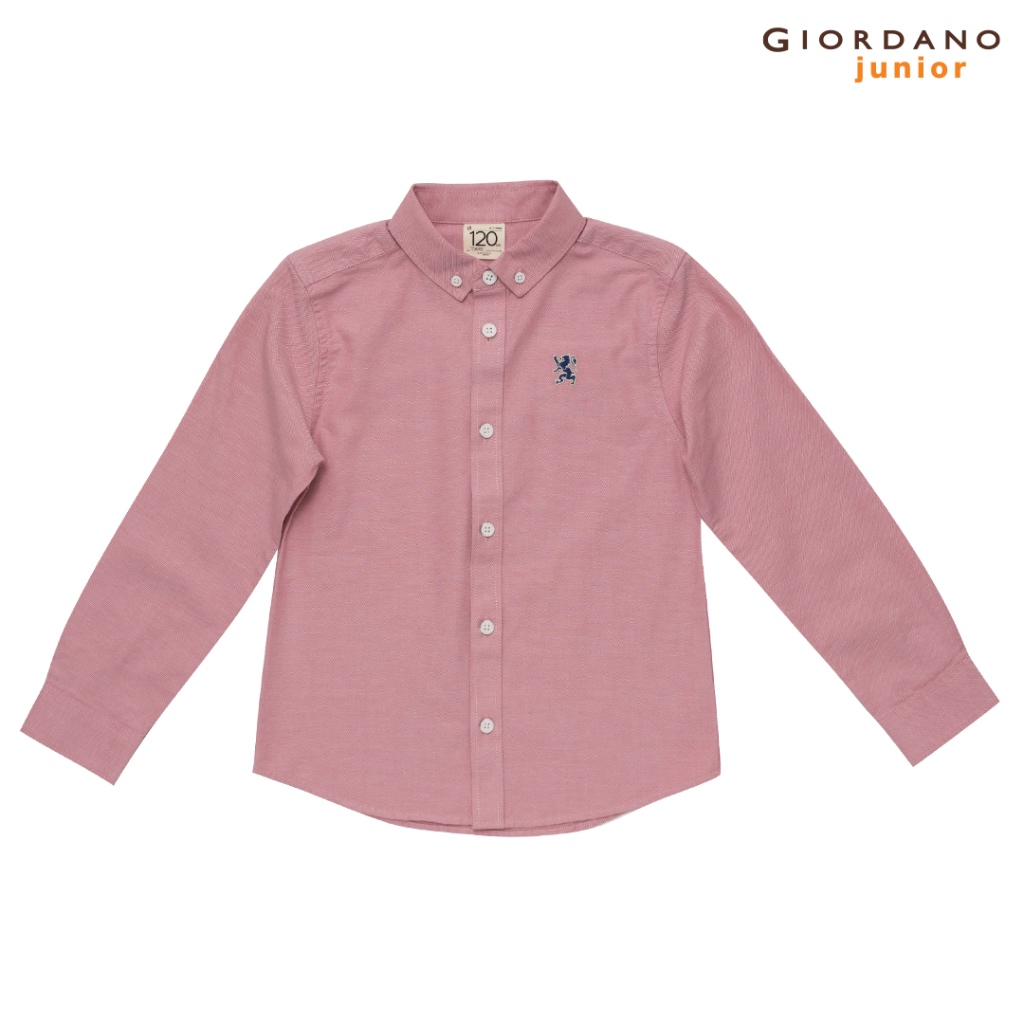 GIORDANO Junior Small Lion Long Sleeves Oxford Shirt (03043083) - 09 ...