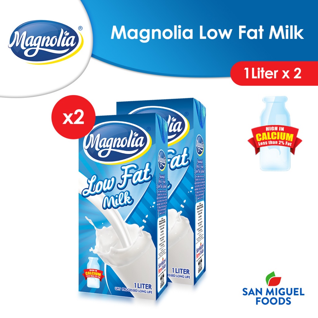 MAGNOLIA Low Fat Milk 1L 100% Cow's Milk, Less than 2% fat, High in ...
