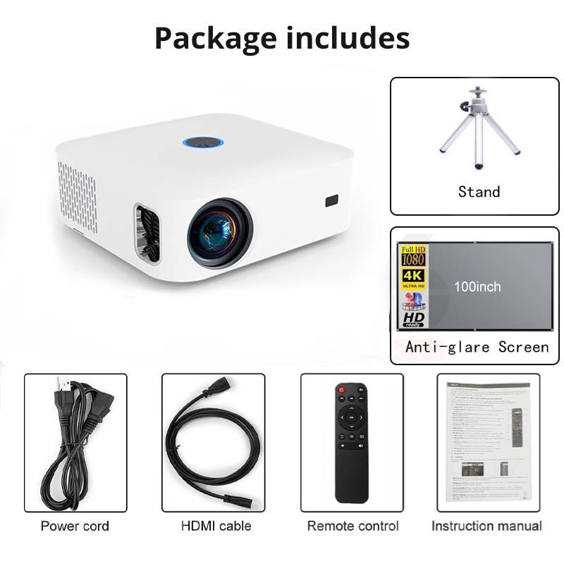 ultra hd 17500 Lumen 4K mini projector for phone and laptop with  