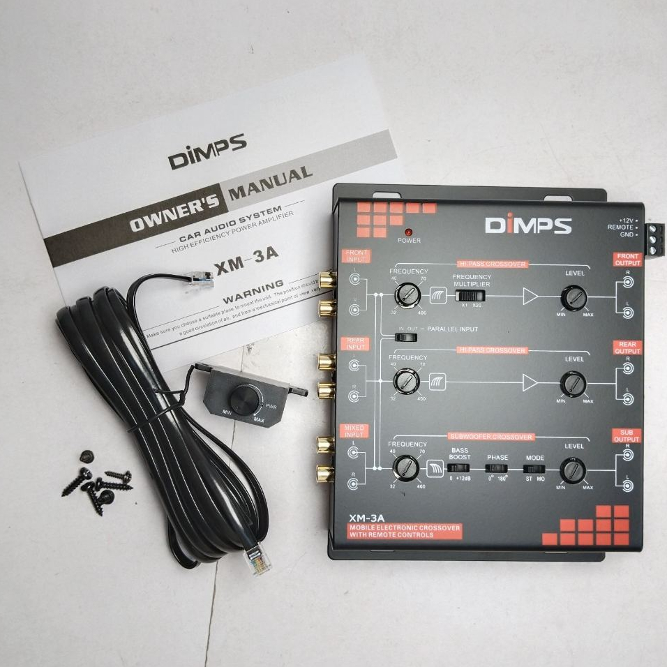 DIMPS XM-3A MOBILE ELECTRONICS CROSSOVER WITH REMOTE CONTROL | Shopee ...