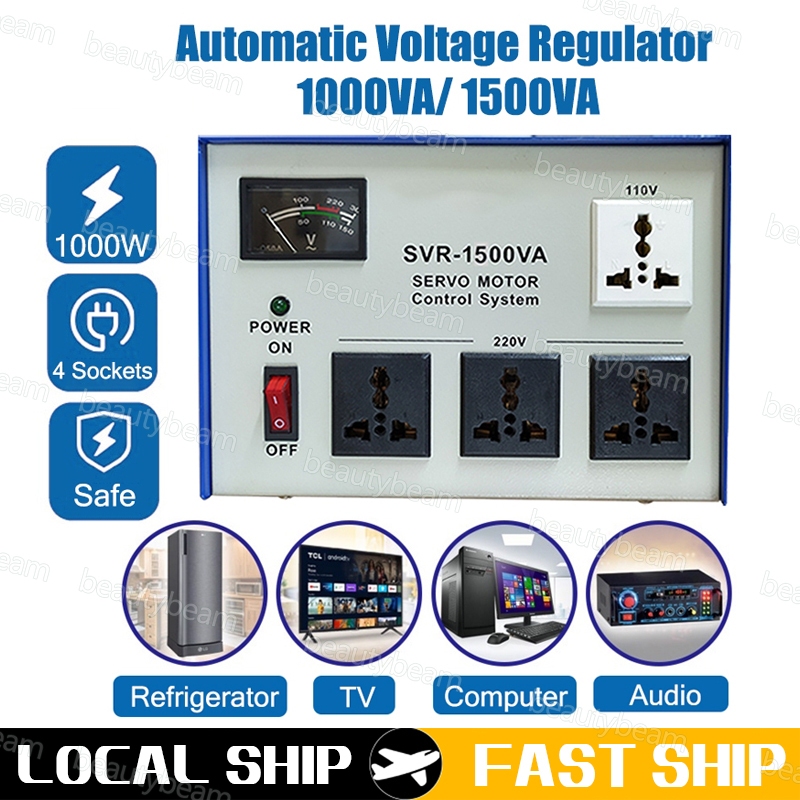 AVR Automatic Voltage Regulator For Refrigerator 1500VA/1000VA Servo Type AVR Time Delay Power