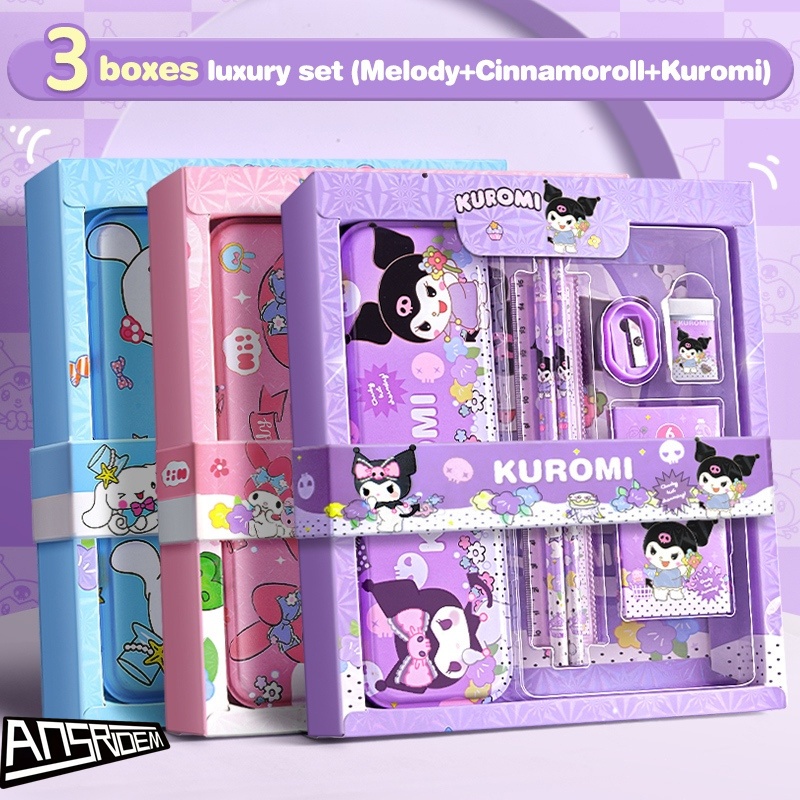 Sanrio Stationery Set with Gift Box Student Prize kuromi Cute Cartoon ...