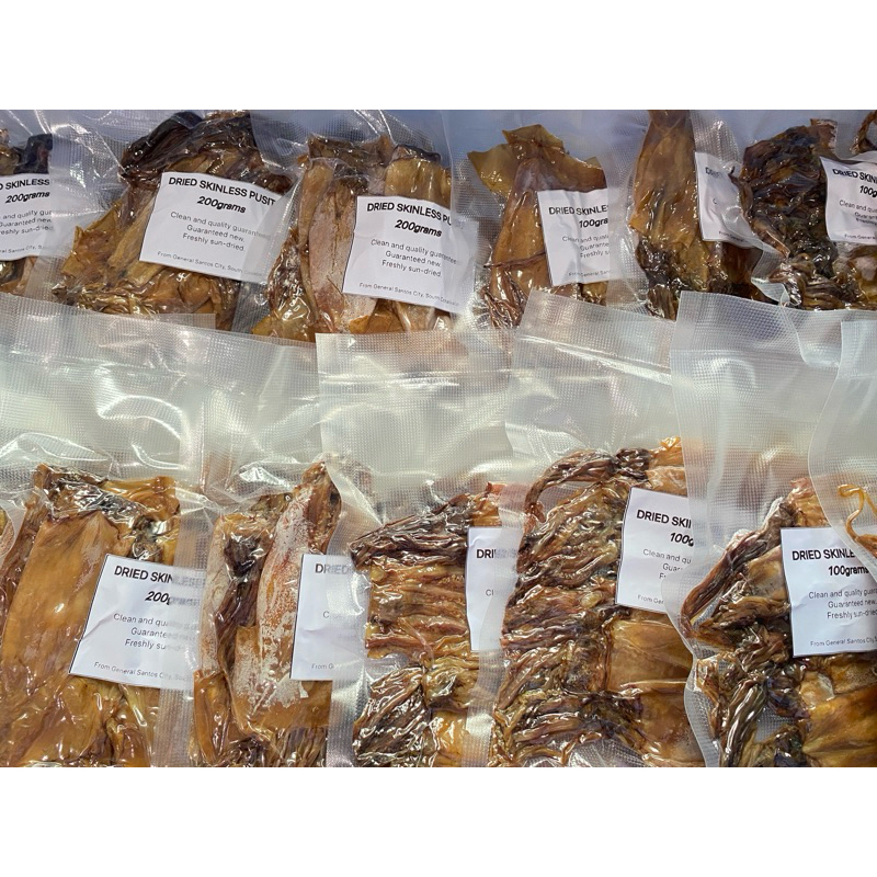 Dried Skinless Pusit Vacuum Sealed | Shopee Philippines