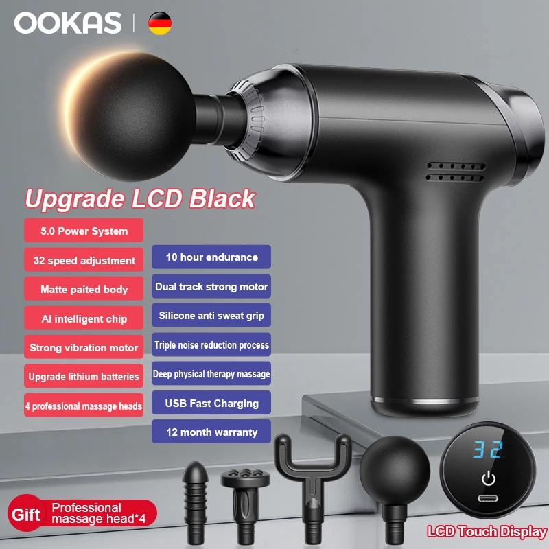 OOKAS Portable Massage Gun Electric High Frequency