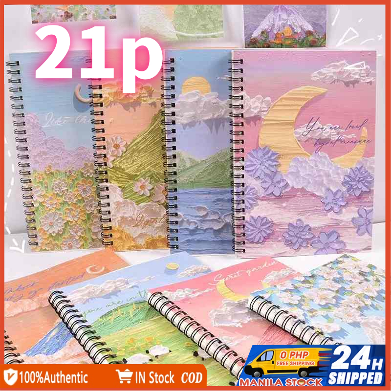 A5 oil painting coil landscape school supplies journal notepad ...