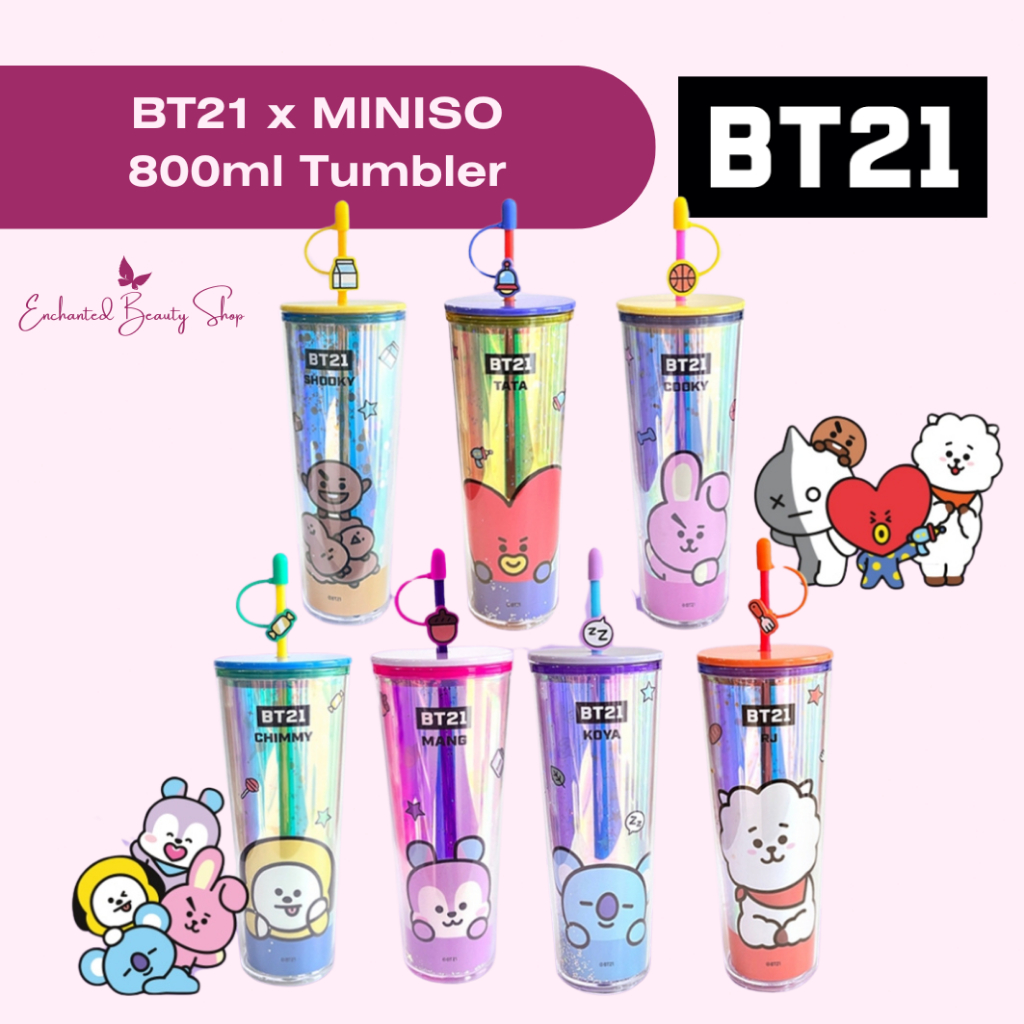 BT21 x MINISO 800ml Tumbler Water Bottle | Shopee Philippines