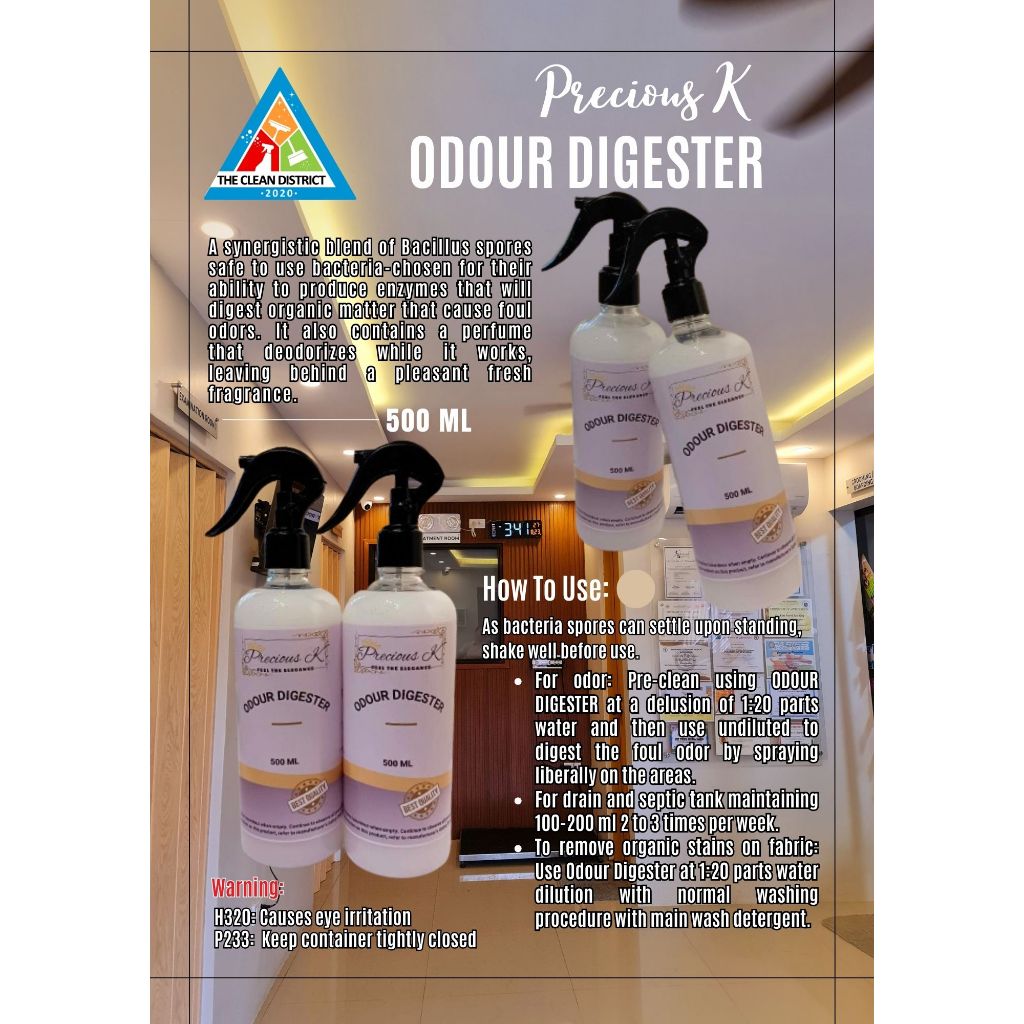 PK PRECIOUS K ODOUR DIGESTER 500ML (THE CLEAN DISTRICT) | Shopee ...