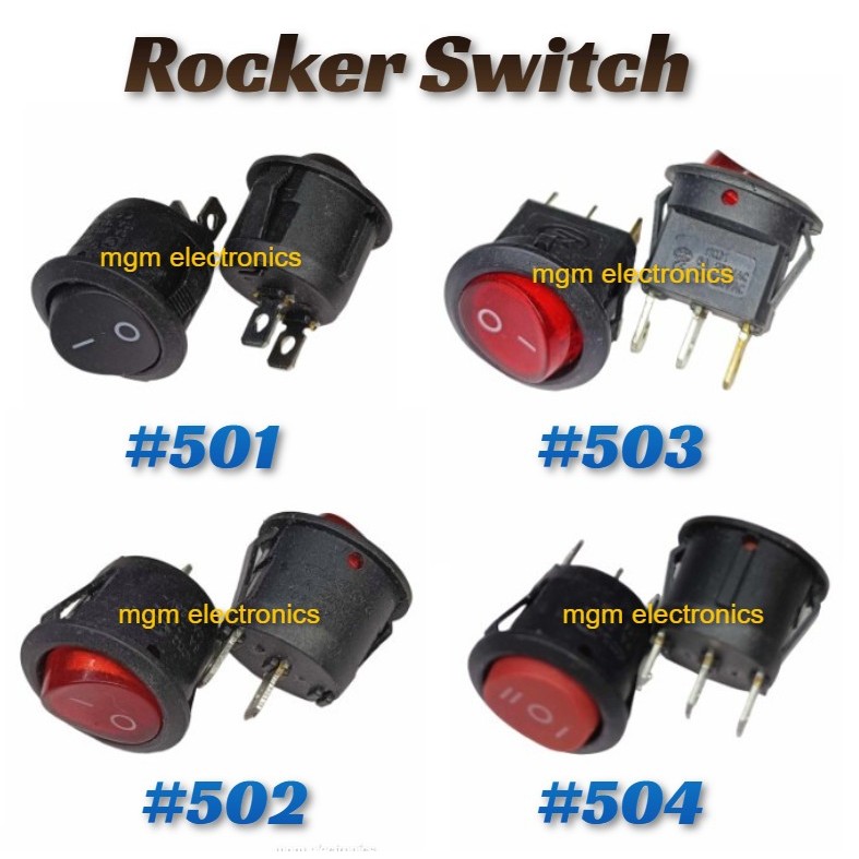1PC. ROCKER SWITCH 2P, 3P w/ light, 3P ON-OFF-ON | Shopee Philippines
