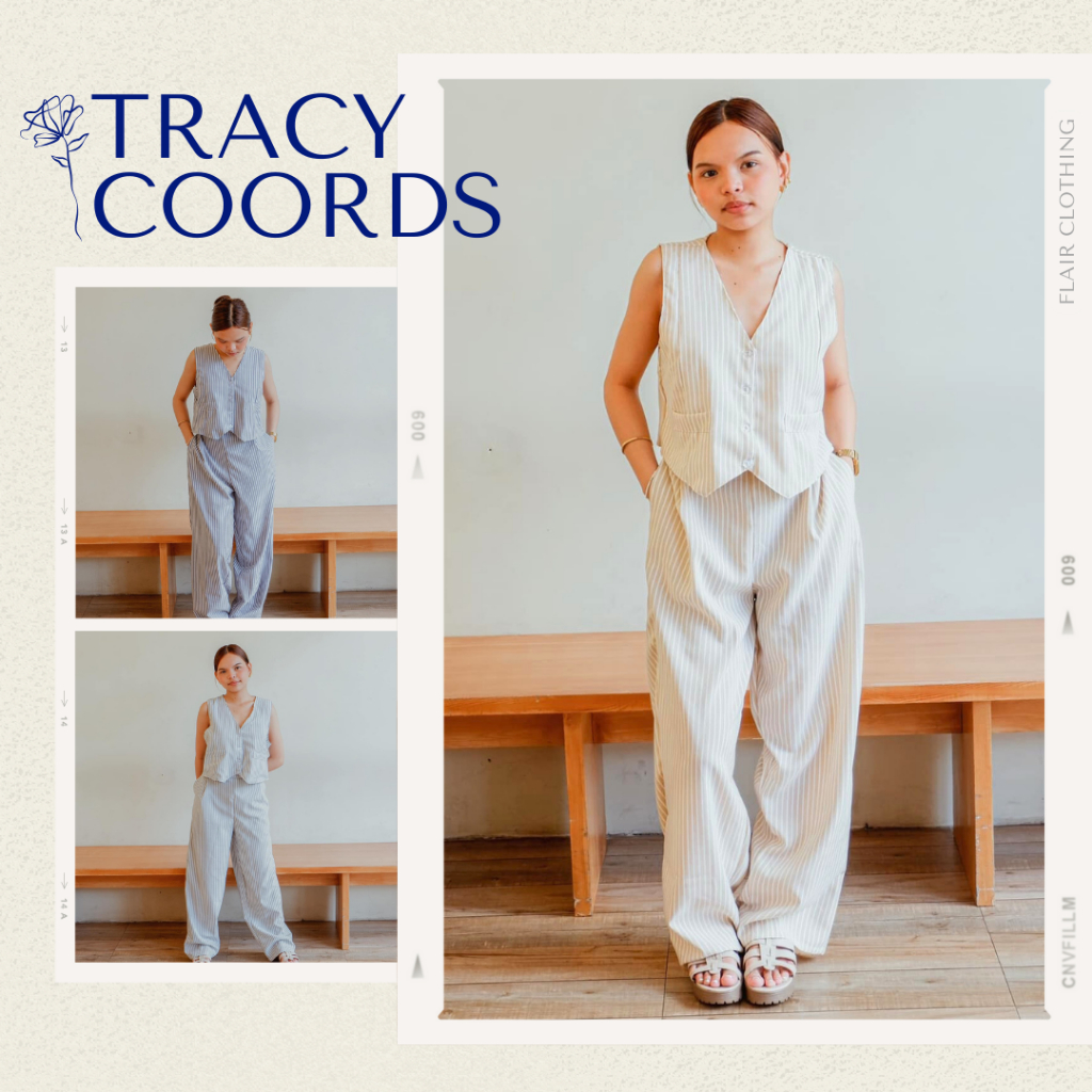 Tracy Coords — Vest Top and Straight Pants Set Terno Coordinates for ...