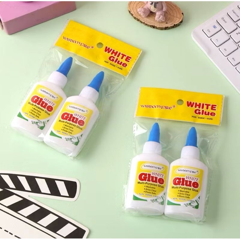 2 IN 1 White Glue 40g Student Hand Work School Supplies Office Supplies ...