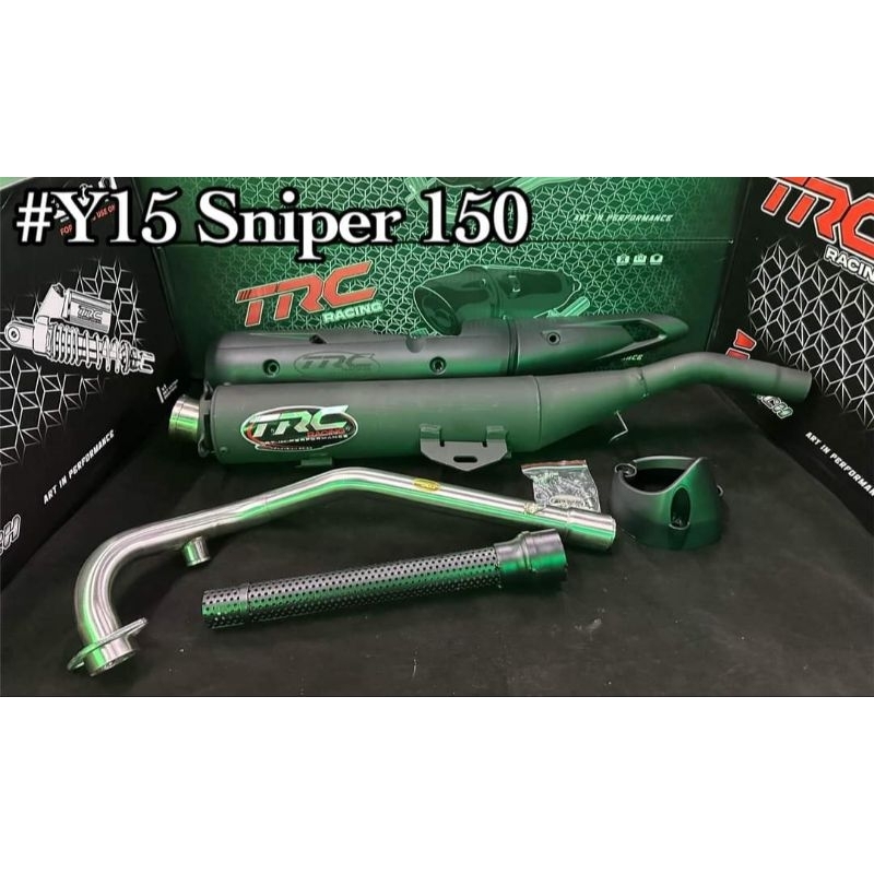 TRC RACING POWER PIPE WITH HEAT GUARD MUFFLER COVER FOR YAMAHA SNIPER ...