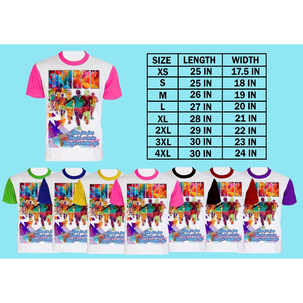 Fun Run Tshirt - Sublimated Print | Shopee Philippines