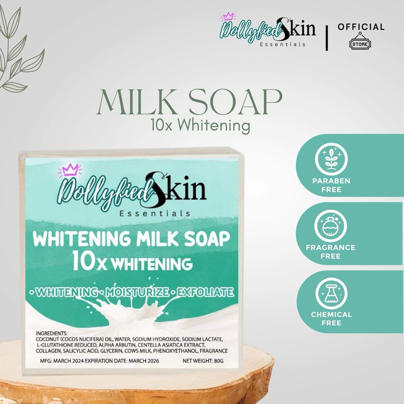 Dollyfied Whitening Milk Soap 80grams | Shopee Philippines