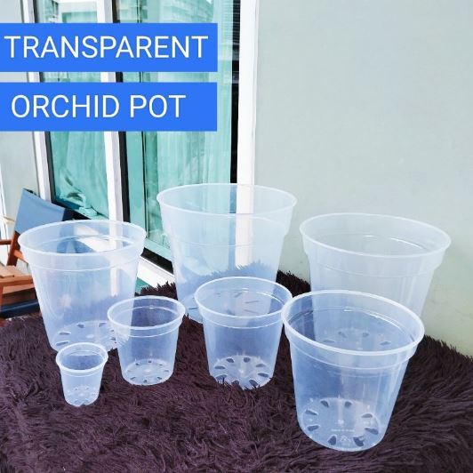 ORCHID TRANSPARENT CLEAR ROUND POT MODERN DESIGN | Shopee Philippines
