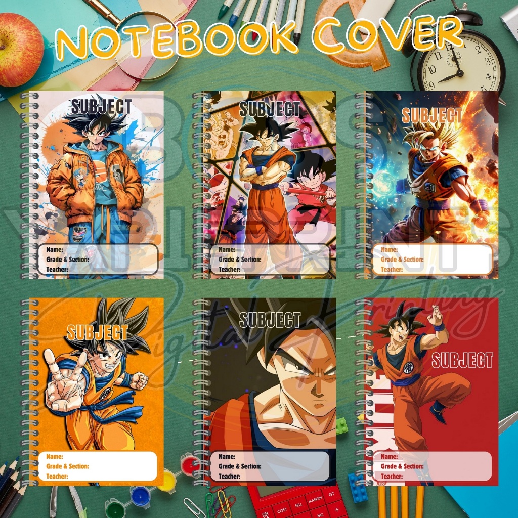 DRAGON BALLS TRENDING DESIGN FOR PERSONALIZED NOTEBOOK COVER WITH NAME ...