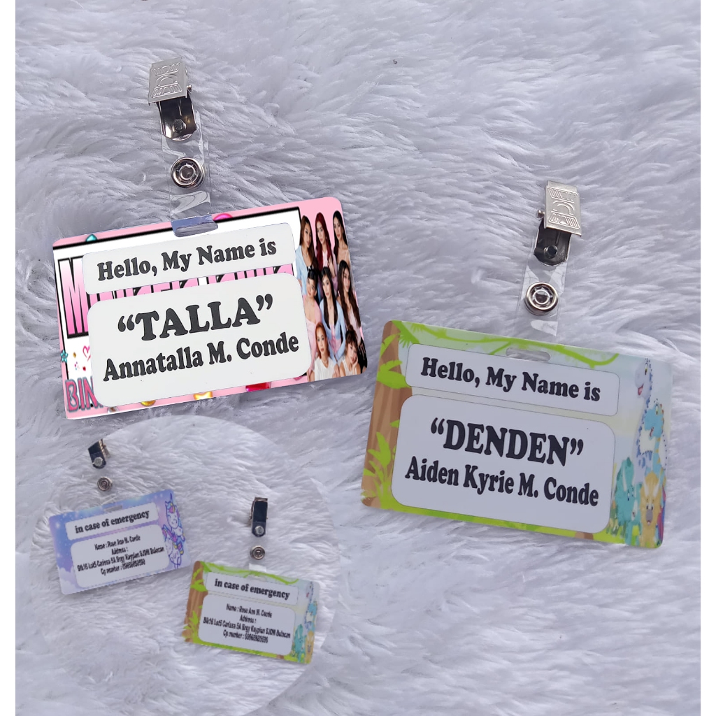 Name Tag Character Design PVC ATM Size/ Bag Tag | Shopee Philippines