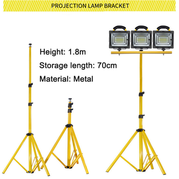 LED Rechargeable Emergency Light Flood Light Stand 1.8M 3 head ...