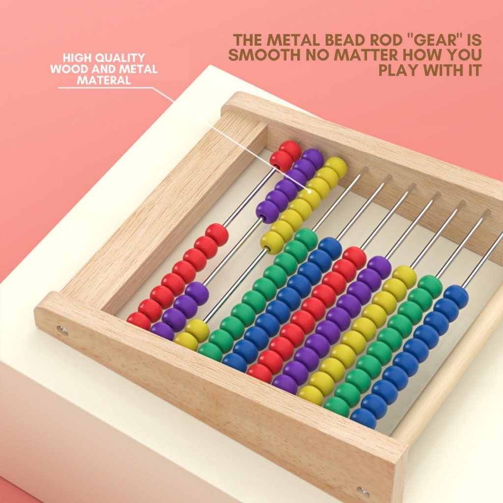 BYJ Wooden Arithmetic Computing Frame Educational Abacus Mathematics ...