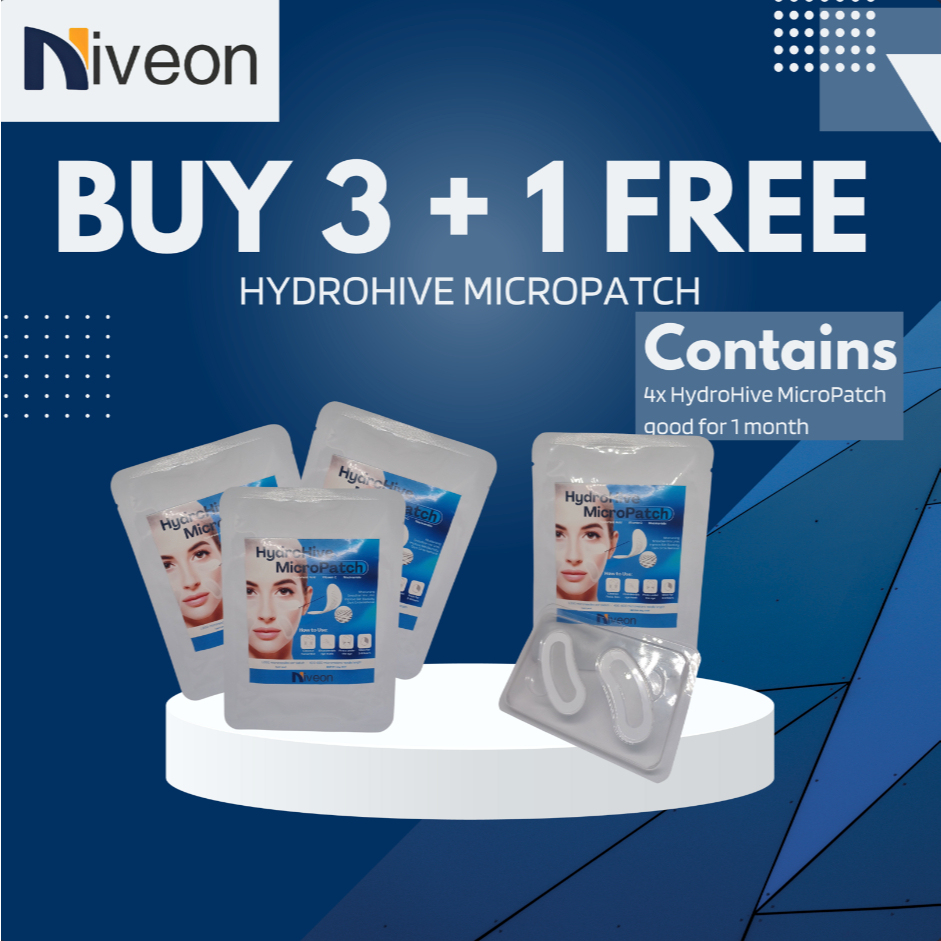 3+1 Niveon HydroHive MicroPatch once a week use - Microneedle Eye ...