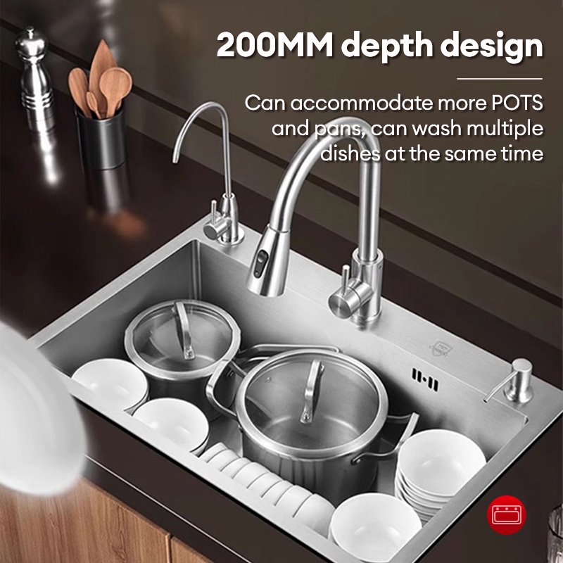 TOAO SUS304 Double Lababo Stainless Complete Set For Kitchen Sink ...