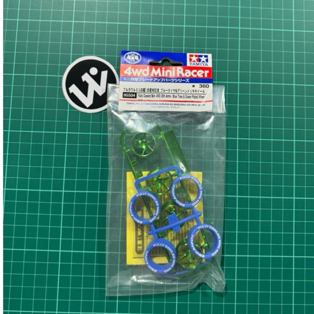 Fully Cowled Mini 4WD 25th Anniv. Blue Tires & Green Plated Wheels ...