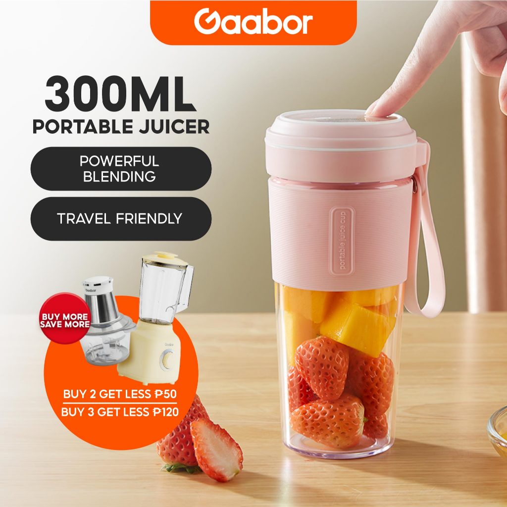 Gaabor Portable Juicer Blender For Shake Rechargeable Food Processor