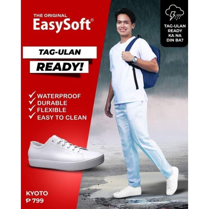 KYOTO BY EASY SOFT FORMAL WHITE SHOES FOR MEN | Shopee Philippines