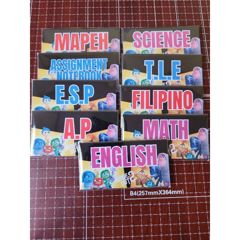 INSIDE OUT 2 NOTEBOOK SUBJECT STICKER ASSORTED 10PCS PER PACK | Shopee ...