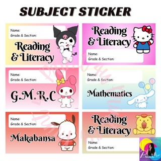 Subject Label sticker - Hello Kitty and friends (kuromi,Melody ...