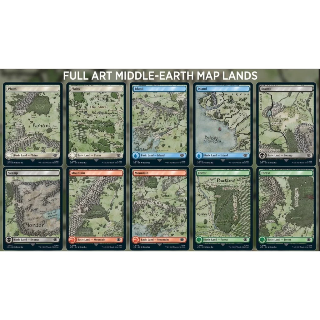 FULL ART BASIC LANDS The Lord of the Rings: Tales of Middle-earth LTR ...