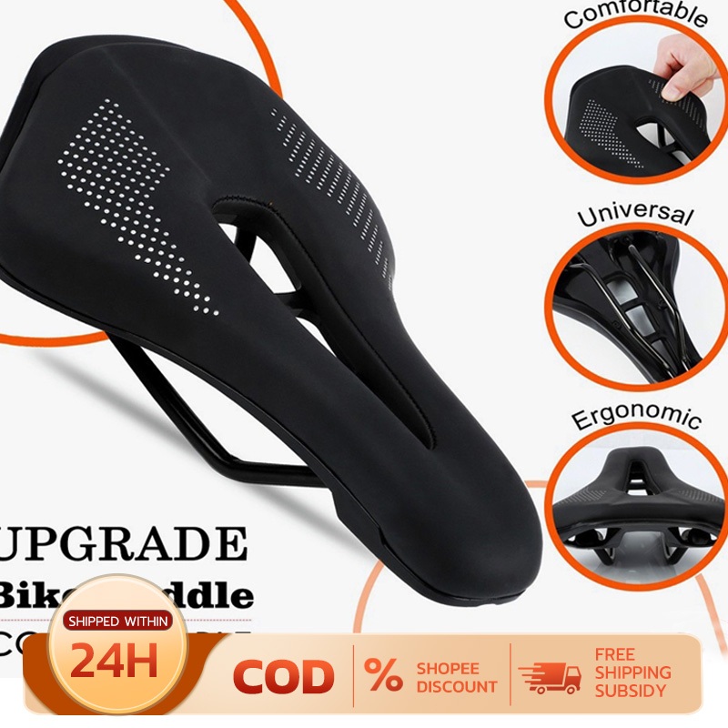 MTB Bicycle Saddle Seat Road Steel Rails Mountain Bike Cushion For Men ...
