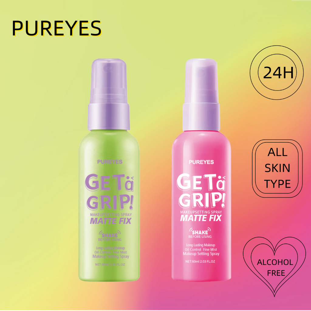 PUREYES Get a Grip 24H Long-lasting Makeup Setting Spray Matte Fixer ...