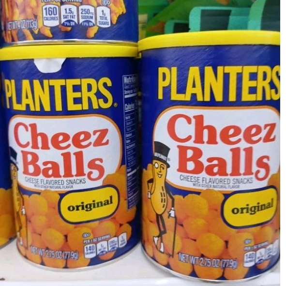 Planters Original Cheez Balls Cheese Flavored Snacks (2.75 oz Canister ...