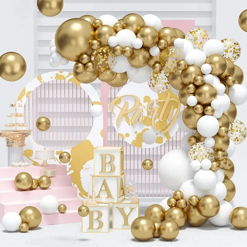 135Pcs Black Gold Balloon Chain Arch Set Graduation Season Balloon ...