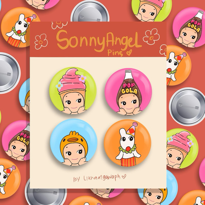 sonny angel v4 button pins (set 4pcs) | Shopee Philippines
