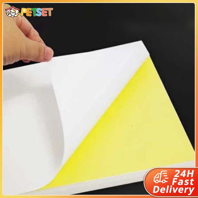 100 Sheets A4 Printable Sticker Paper Matte Glossy for Laser Inkjet ...