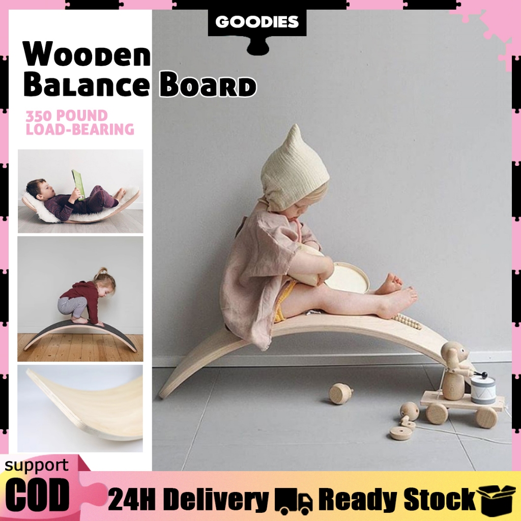 Wooden Balance Board Kids Natural Wooden Wobble Balance Board For Kids ...
