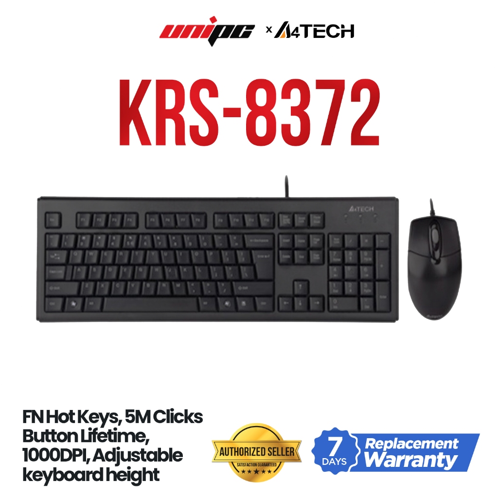 A4Tech KRS-8372 Keyboard and Mouse Combo | Shopee Philippines