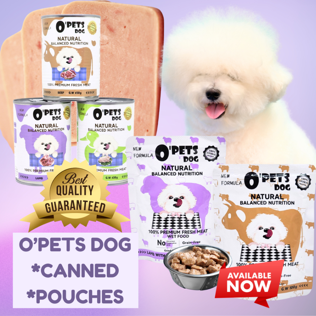 O'Pets Dog Natural Balanced Organic Wet Dog Food for All Stages 100g(pouch)  and 430g(Can)