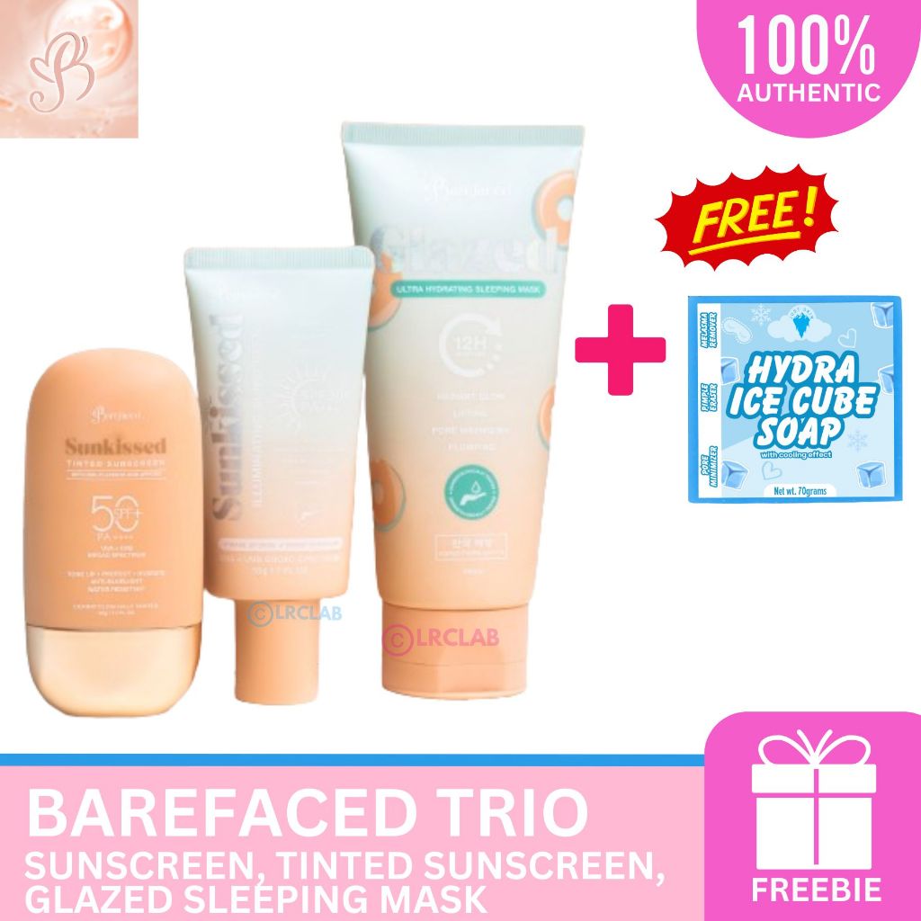WITH FREEBIE Barefaced Sunkissed Tinted Sunscreen SPF 50 sunscreen for ...