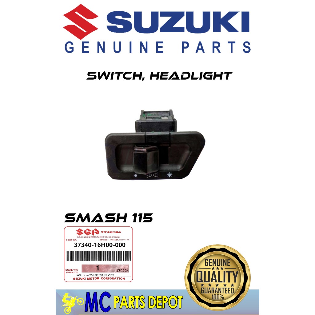 SUZUKI GENUINE SWITCH, HEADLIGHT FOR SMASH 115 ( 37340-16H00-000 ...