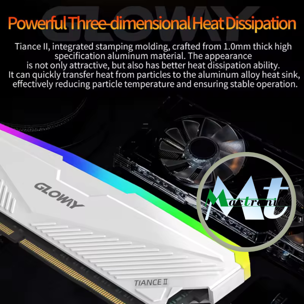 Gloway DDR4 3200 MHZ 16GB (8GBX2) RGB DESKTOP RAM COMPATIBLE WITH