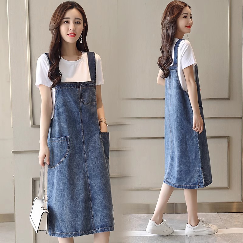 Dress denim long Suspender Skirt summer maxi dress for women Plus size ...