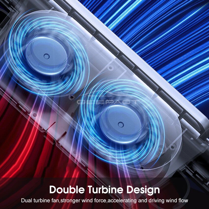 Car Rear Fan 12V/24V 120 Degrees USB Car Cooling Fan Truck Fans 3 ...