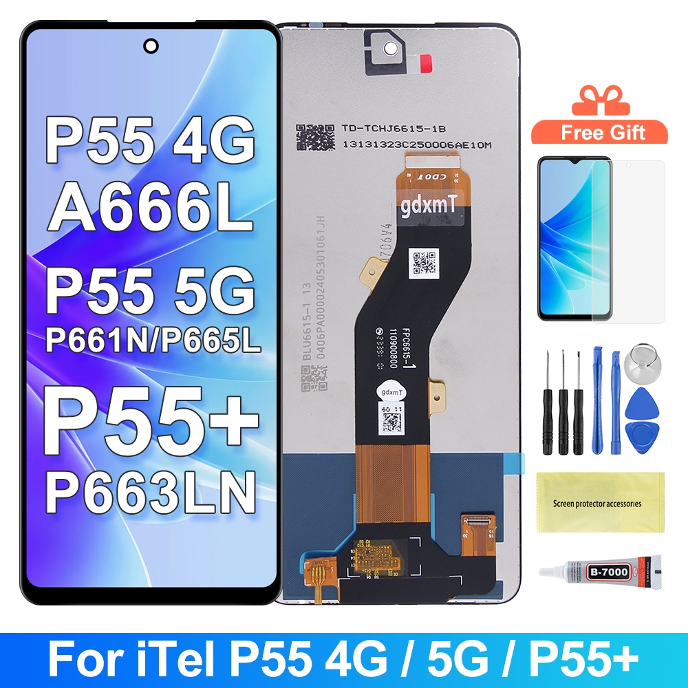 Screen Display For ITel P55 4G P55 5G P55 LCD Touch Screen Digitizer 
