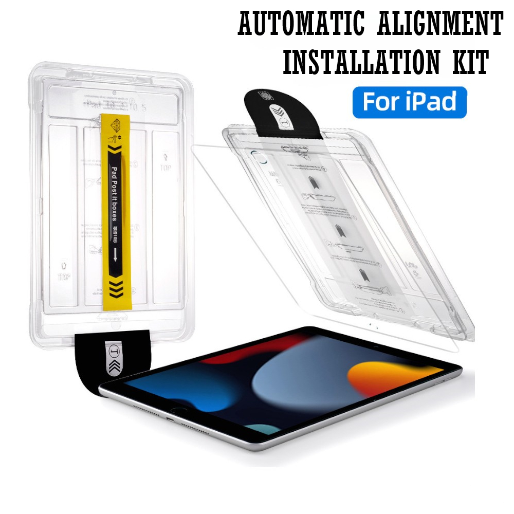 AUTO ALIGNMENT GLASS TABLET FOR IPAD 7 8 9 10.2 11TH A16 10TH 10.9 AIR ...