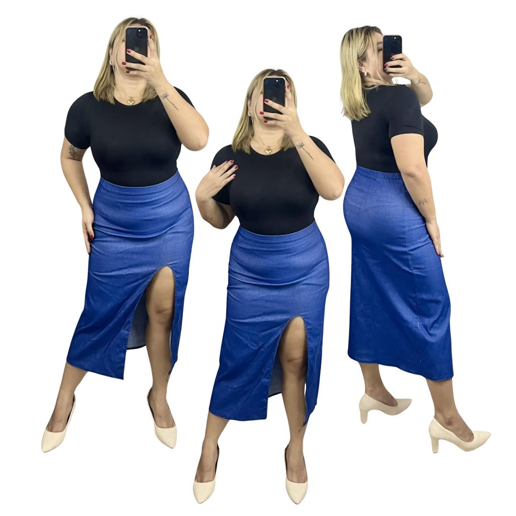 Bea Plus Size Long High Slit Skirt High Waist Thigh Bodycon Skirt XL 3XL Shopee Philippines